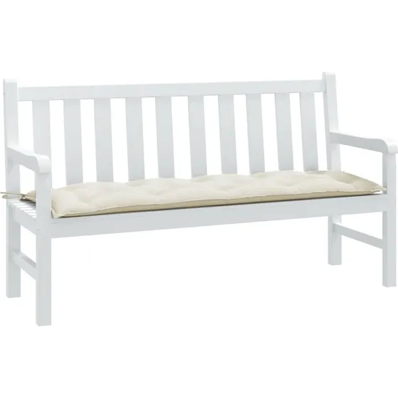 vidaXL hynde til havebænk 150x50x7 cm meleret creme