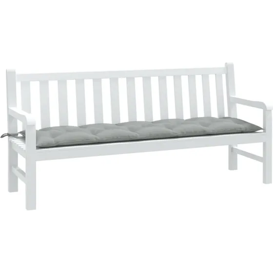 vidaXL hynde til havebnk 180x50x7 cm stof meleret lysegr