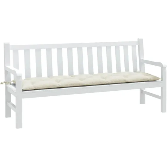 vidaXL hynde til havebnk 180x50x7 cm, meleret creme