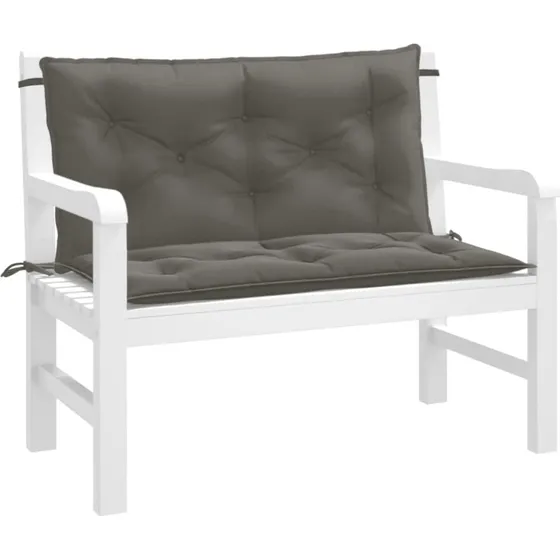 vidaXL hynder til havebnk 2 stk. 100x50x7 cm meleret mrkegr