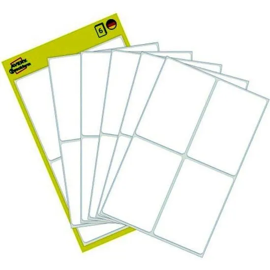 Avery 54 x 35 mm etiketter, hvide, 24 stk