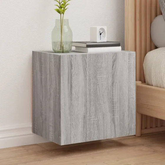 vidaXL væghængt tv-bord 40,5x30x40 cm grå sonoma-eg