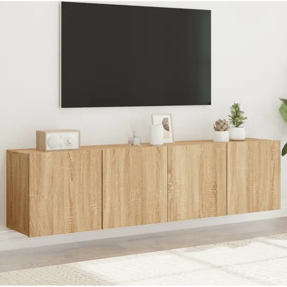 vidaXL væghængte TV-borde 2 stk. 80x30x41 cm Sonoma-eg