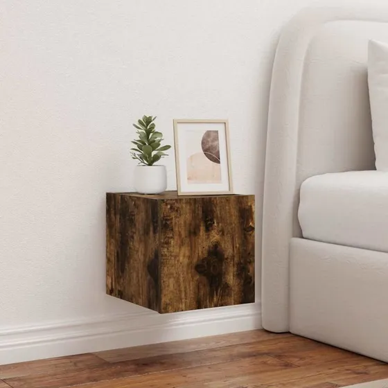 vidaXL vghngt TV-bord 30,5x35x30 cm rget egetr med RGB-LED