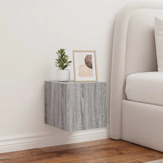 vidaXL vghngt TV-bord med LED 30,5x35x30 cm gr sonoma-eg