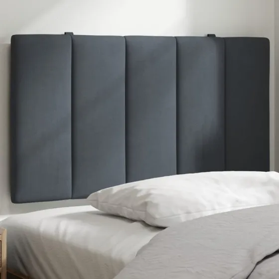 vidaXL Gavlpude Hanko 80 cm - mørkegrå velour