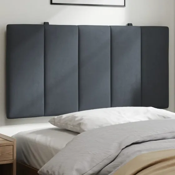 vidaXL Gavlpude Hanko 100 cm velour mørkegrå