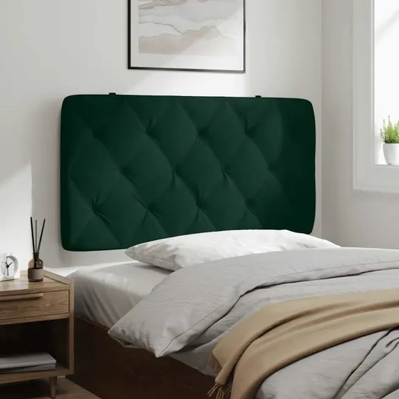 vidaXL gavlpude 100 cm velour mørkegrøn