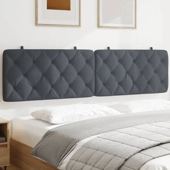 vidaXL gavlpude 200 cm velour mørkegrå