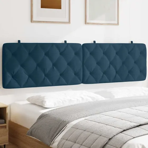 vidaXL gavlpude 200 cm velour blå