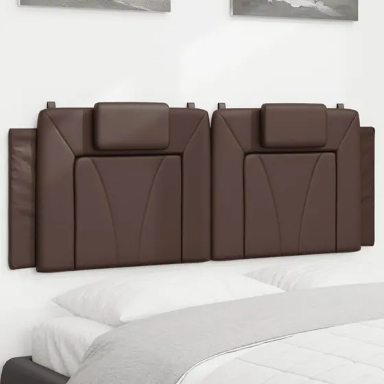 vidaXL Gavlpude Viana 120 cm kunstlæder brun