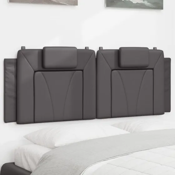vidaXL Viana gavlpude 140 cm kunstlæder, grå