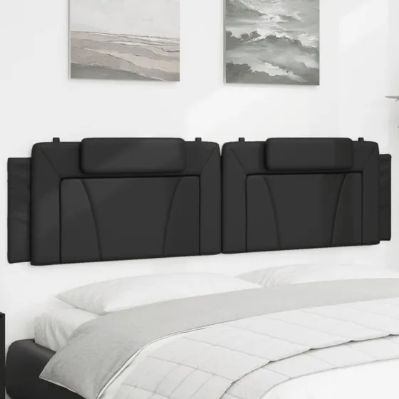vidaXL Gavlpude Viana 200 cm kunstlæder sort