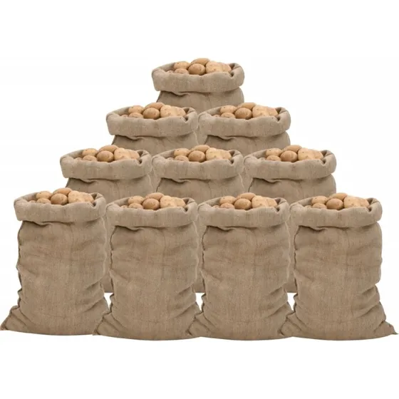 vidaXL juteskke 10 stk. 60x105 cm 100% jute 340 g/m