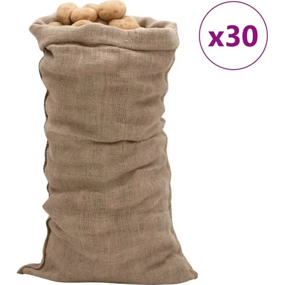 vidaXL juteskke 30 stk. 65x135 cm 100% jute 220 g/m2
