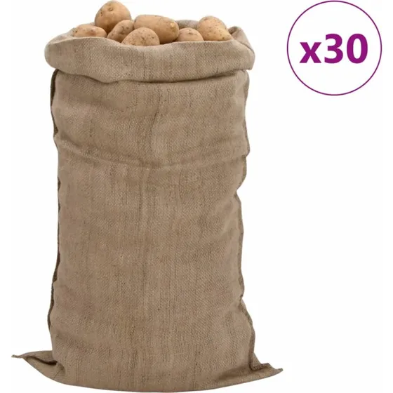 vidaXL juteskke 30 stk. 65x135 cm 100% jute 340 g/m