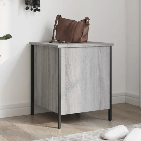 vidaXL opbevaringsbænk 40x42,5x50 cm grå Sonoma-eg