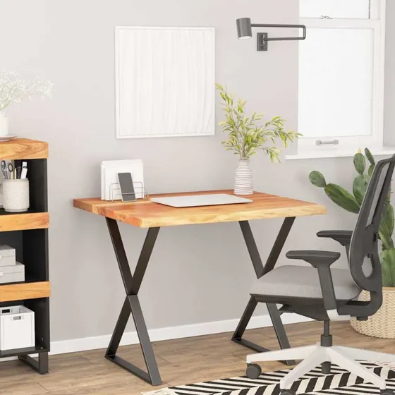 vidaXL skrivebordsplade 90x80x2,5 cm rektangulær massivt akacietræ