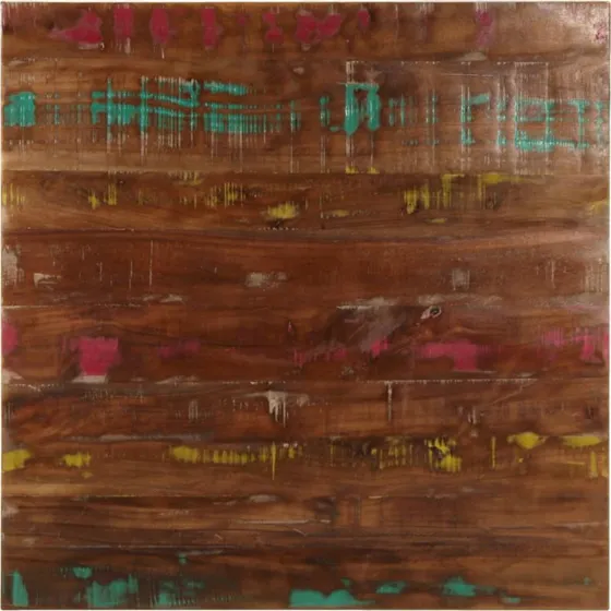 vidaXL Bordplade 80x80x3,8 cm firkantet massivt genbrugstræ