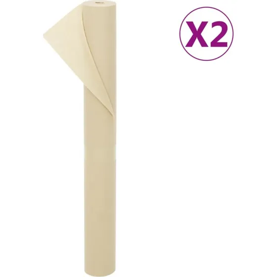 vidaXL plantebeskyttelse 2 ruller 70 g/m 10x1,6 m beige