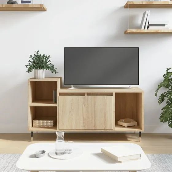 vidaXL TV-bord 100x35x55 cm konstrueret træ – sonoma-eg