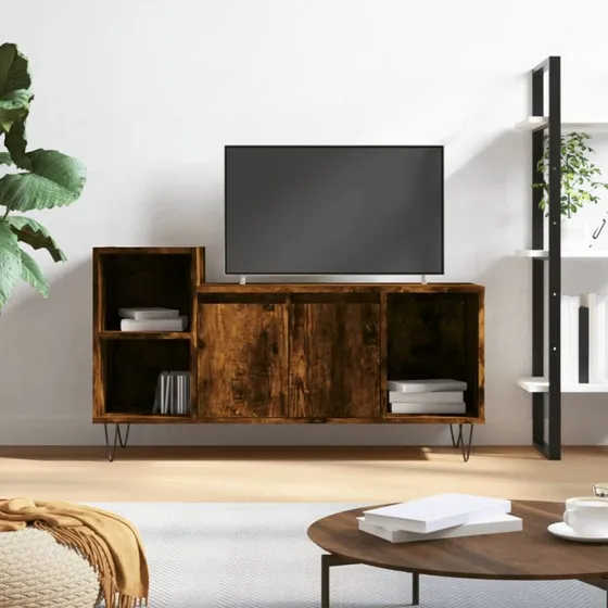 vidaXL TV-bord 100x35x55 cm konstrueret træ - røget eg