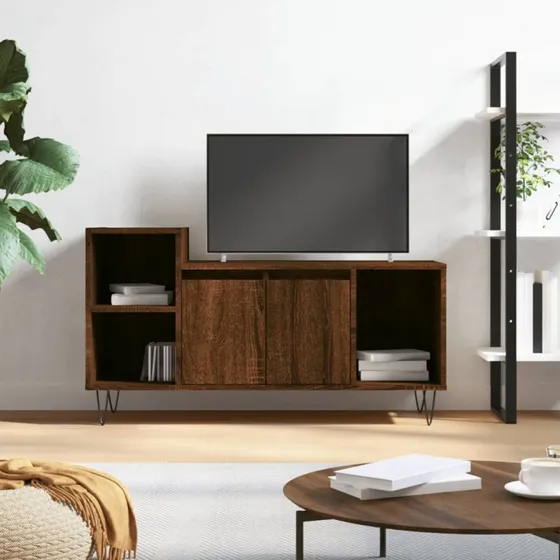 vidaXL TV-bord 100x35x55 cm konstrueret træ - brun egetræsfarve