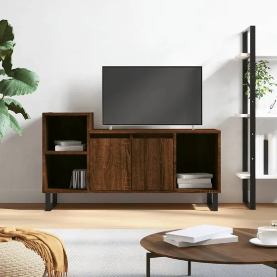 vidaXL TV-bord 100x35x55 cm konstrueret træ, brun egetræsfarve
