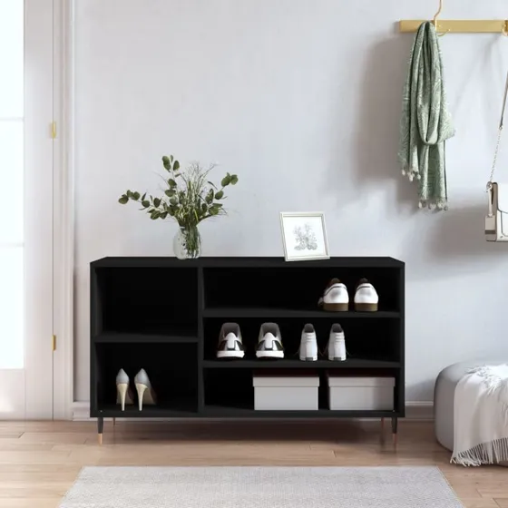 vidaXL skoreol 102x36x60 cm konstrueret træ sort