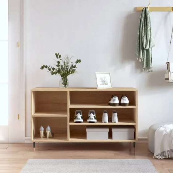 vidaXL skoreol 102x36x60 cm i konstrueret træ, sonoma-eg