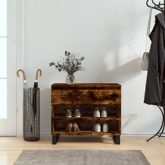 vidaXL skoskab 70x36x60 cm, røget eg