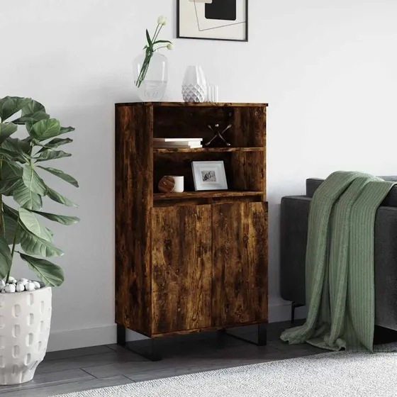 vidaXL skab 60x36x110 cm konstrueret træ, røget egetræ