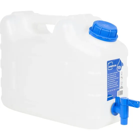 vidaXL vanddunk med tappehane 10 l transparent