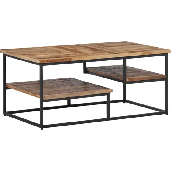 vidaXL sofabord 90x50x39 cm - massivt genbrugsteak