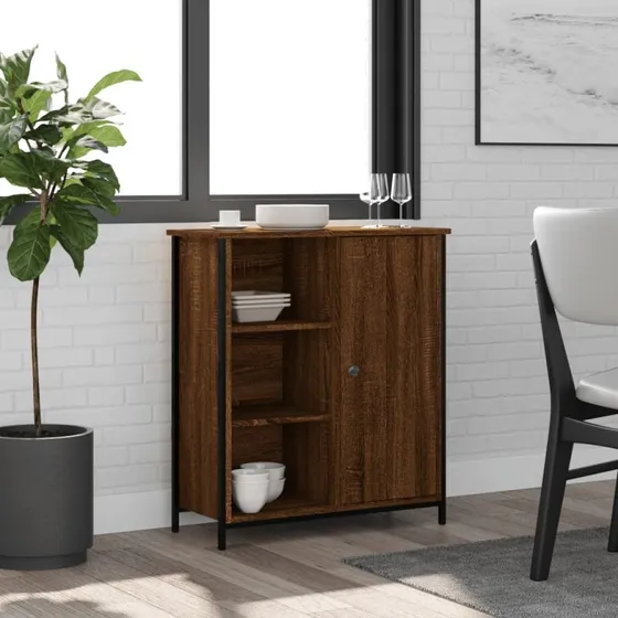 vidaXL skab 70x30x80 cm - konstrueret træ, brun egetræ