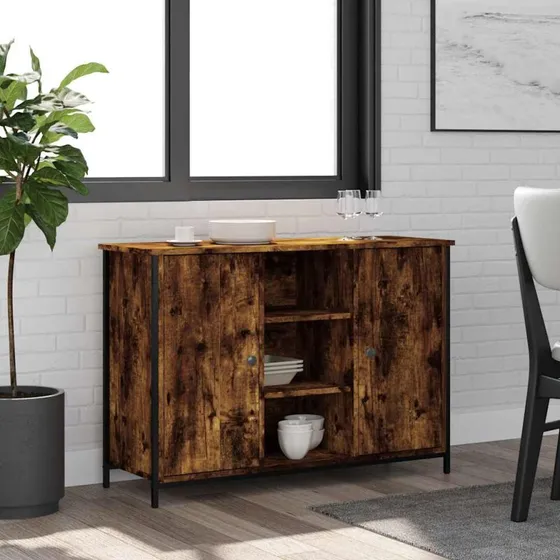 vidaXL skænk 100x35x70 cm røget egetræsfarve