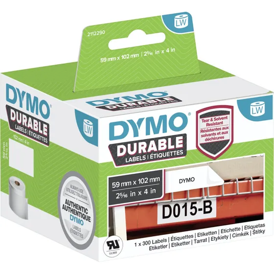 Dymo LabelWriter plastetiket 59x102 mm, 300 stk