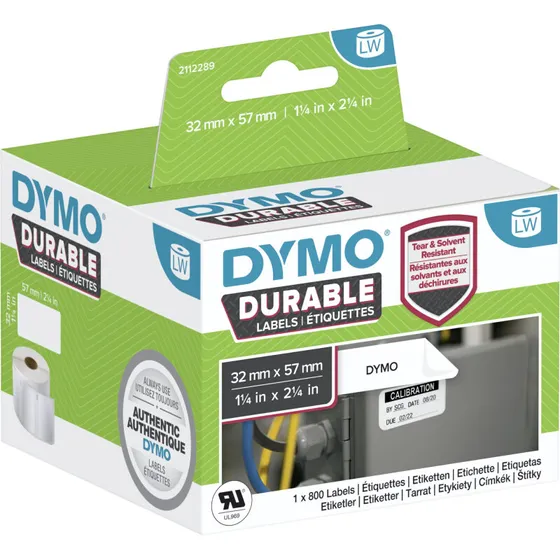 Dymo LabelWriter Durable etiketter 57x32 mm - 800 stk