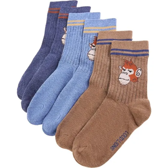 Brnestrmper 5-pak str. 23-26 med abeprint