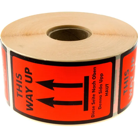 This Way Up selvklæbende etiketter 120×70 mm, 1000 stk