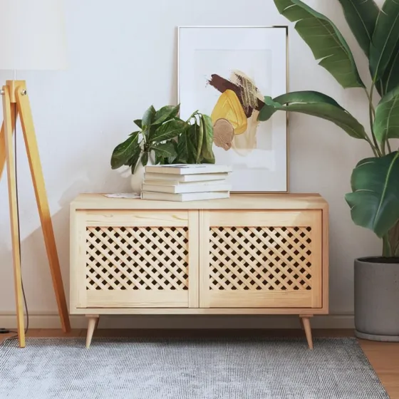 vidaXL skabslger 2 stk. 49,5x39,5 cm gitter i fyrretr