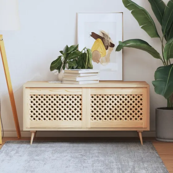 vidaXL skabslger 2 stk. 59,5x39,5 cm gitter, massivt fyrretr