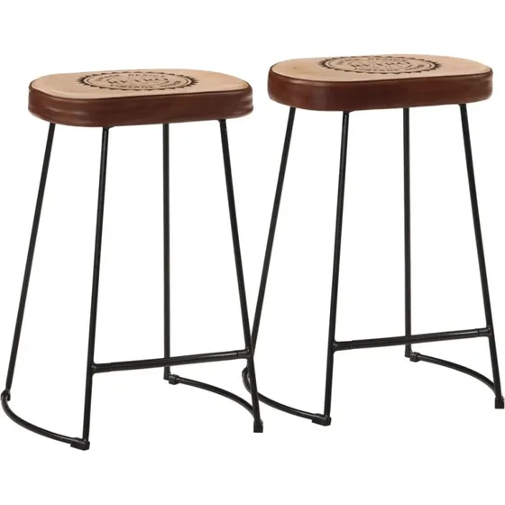 vidaXL barstole 2 stk. 41x29x62 cm mørkebrun