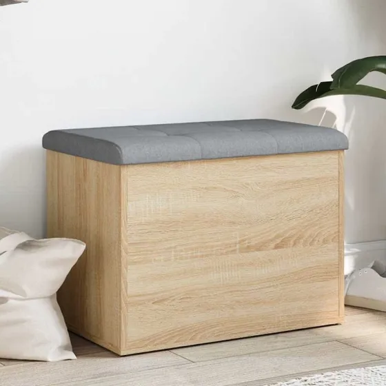 vidaXL opbevaringsbænk Sonoma eg 62x42x45 cm konstrueret træ