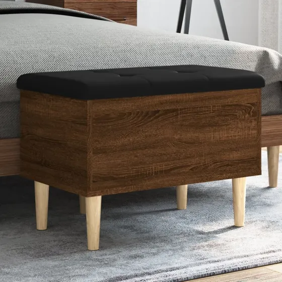 vidaXL opbevaringsbænk 62x42x46 cm konstrueret træ brun