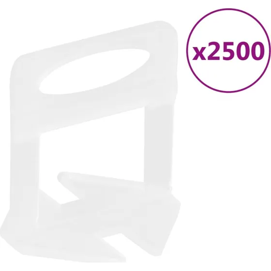 vidaXL nivelleringsklips til fliser 2500 stk. 1 mm