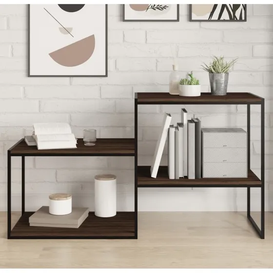 vidaXL væghylder 4 stk. 60x40x1,5 cm brunt egetræ