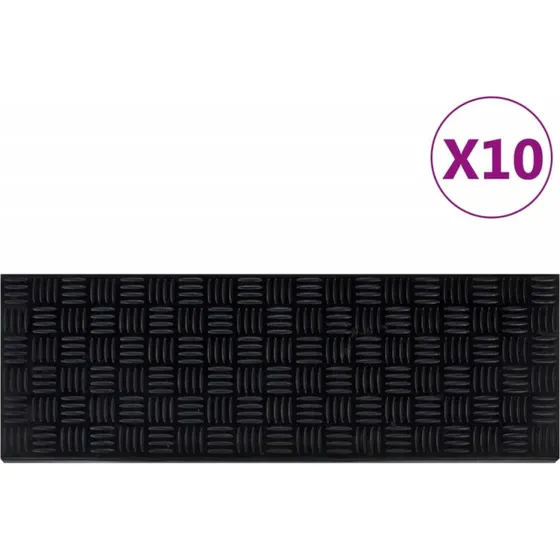 vidaXL trappemtter 10 stk. 25x75 cm skridsikre gummi