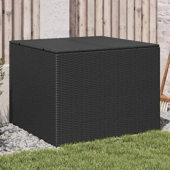 vidaXL opbevaringsboks 291 L polyrattan sort 80x75x59 cm