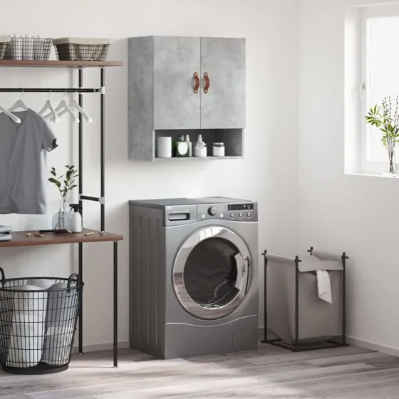 vidaXL vægskab 60x31x70 cm konstrueret træ - betongrå